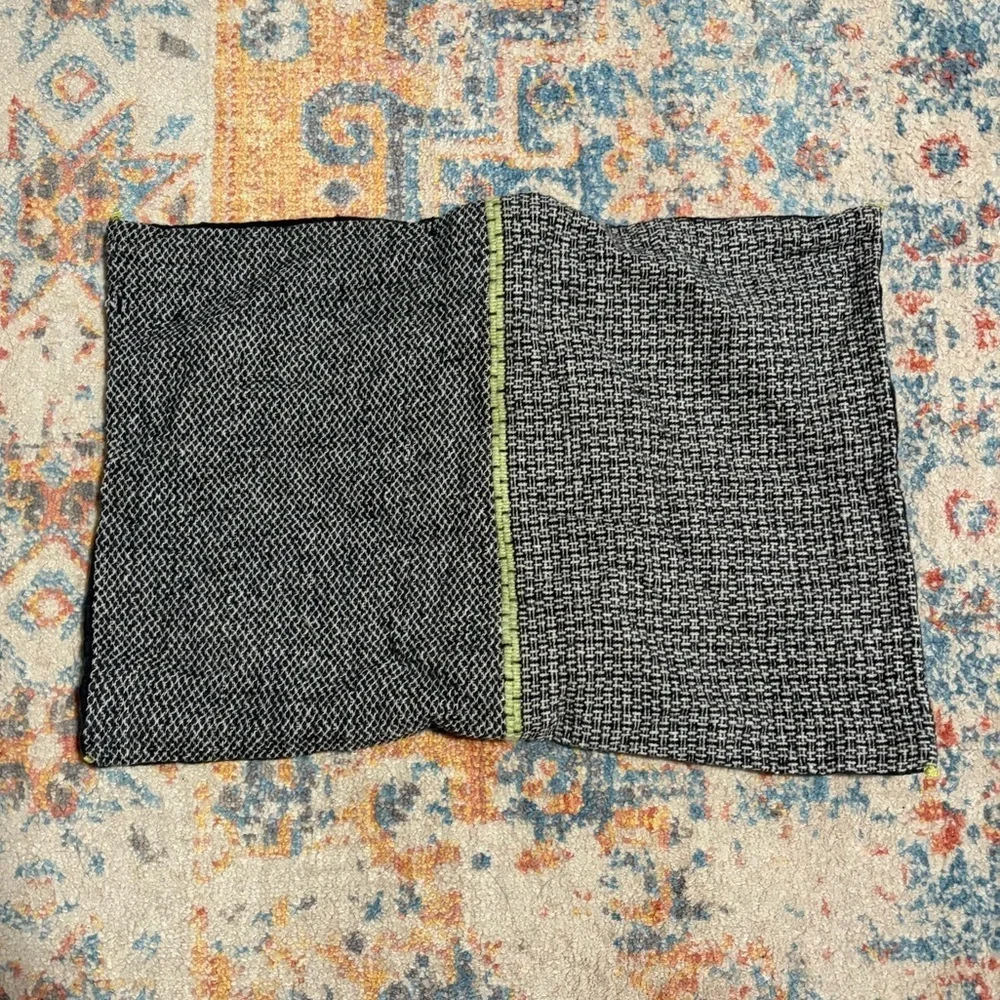West Elm woven embroidered pillow cover